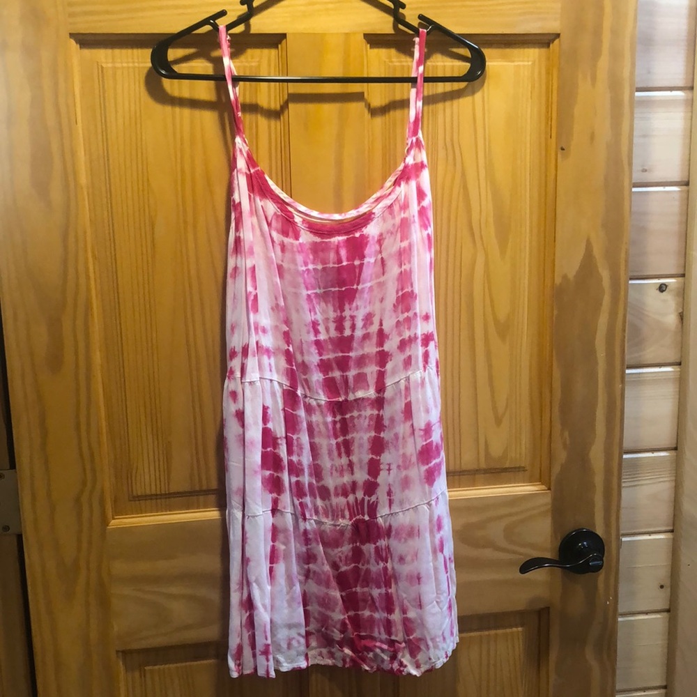 Pink tie dye tank top Torrid